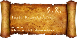 Isztl Krisztián névjegykártya