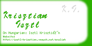 krisztian isztl business card